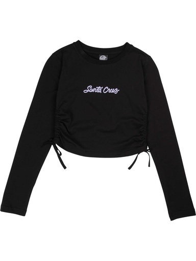 Santa Cruz - Love Script Strip Tie Longsleeve Top - Black