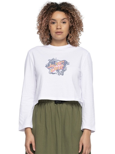 Santa Cruz - Dragon Dot Longsleeve T-Shirt - White