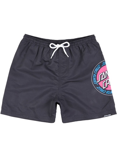 [ilu-clothes-real-119470-26566] Santa Cruz - Outer Ringed Dot Kids Swimshort - Black