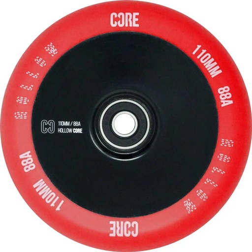 [cen_COREHLLW-RED] CORE Hollowcore V2 Roue Trottinette Freestyle - Rouge/Noir - 110mm