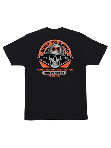 Independent - Built To Grind Hard Head Heavyweight T-Shirt - Black