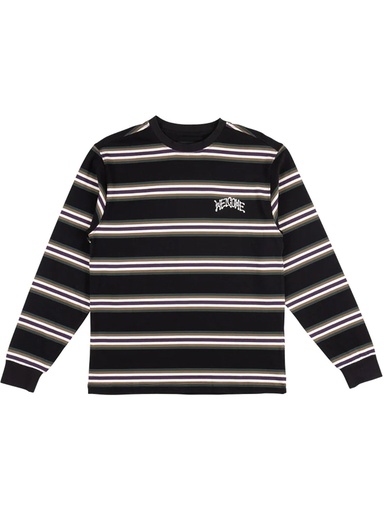Welcome - Thelema Stripe Yarn-Dyed Longsleeve Knit - Black Forest