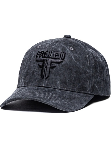[ilu-clothes-real-142335-27599] Fallen - Insignia Curve Cap - Black Enzymatic