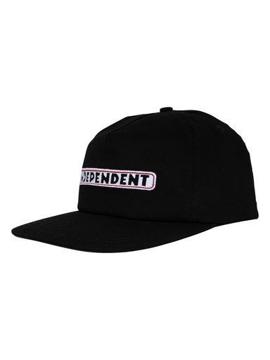 [ilu-clothes-real-140959-27609] Independent - Bar Logo Snapback Unstructured Cap - Black
