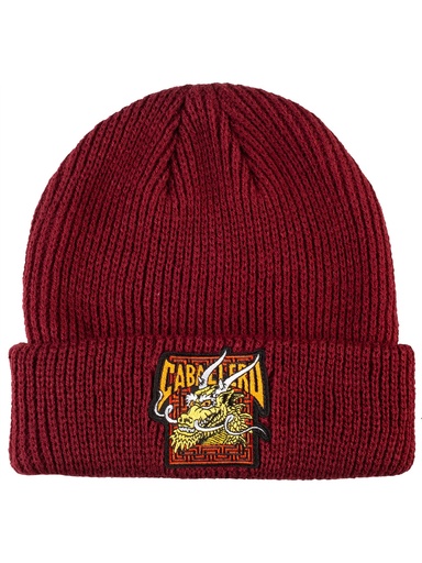 [ilu-clothes-real-142871-27650] Powell Peralta - Steve Caballero Dragon Beanie - Burgundy