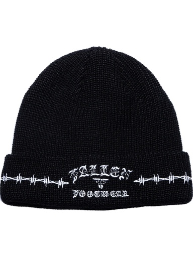 [ilu-clothes-real-142341-27654] Fallen - Barbed Wire Beanie - Black