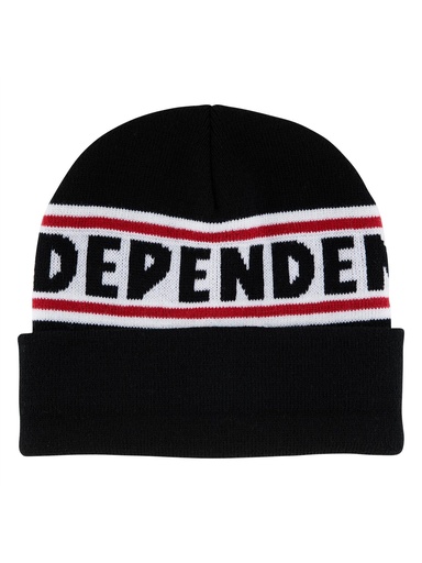 [ilu-clothes-real-139010-27668] Independent - Bar Logo Long Shoreman Beanie - Black