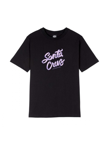 Santa Cruz - Ribbon Script Front T-Shirt - Black