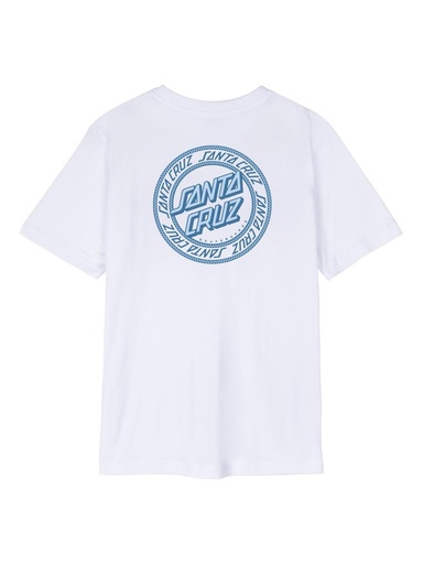 [ilu-clothes-real-135611-27775] Santa Cruz - Check Outline Ringed Dot T-Shirt - White