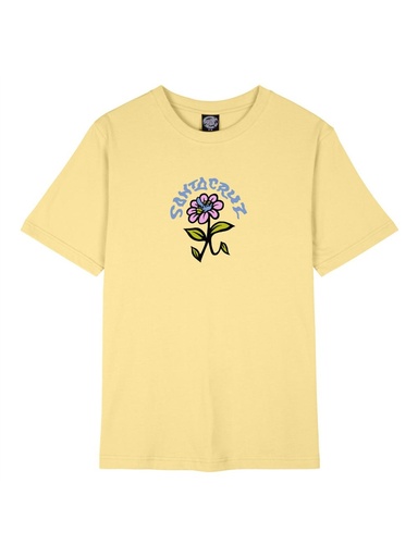 Santa Cruz - Delfino Flower Front T-Shirt - Butter
