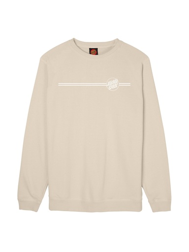 Santa Cruz - Opus Dot Stripe Crew - Chalk