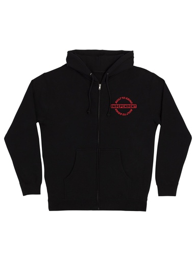 Independent - Bar-rier Heavyweight Zip Hoodie - Black