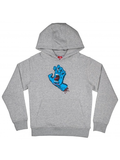[ilu-clothes-real-109381-29289] Santa Cruz - Screaming Hand Kids Hoodie - Heather Grey
