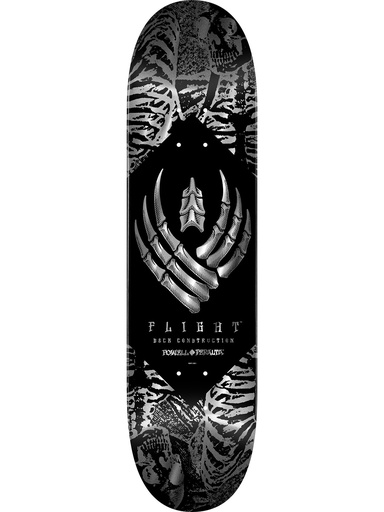 [ilu-skate-decks-powell-peralta-skeleton-silver-foil-flight-deck-black-silver-8-25] Powell Peralta Skeleton Silver Foil Flight Deck Black/Silver 8.25"