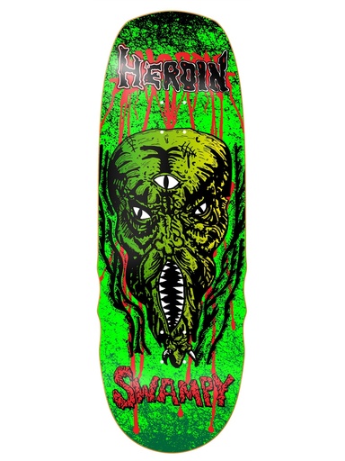 [ilu-skate-decks-heroin-swampy-ko2-slime-face-team-10-6] Heroin Swampy KO2 Slime Face Team 10.6"