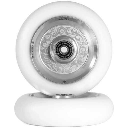 [cen_NOR-WHE-00140] North William holm Signature Roues Trottinette Freestyle - Raw/White - 110mm
