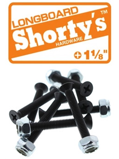 [ilu-skate-hardware-shorty-s-1-1-8-longboard-hardware-phillips-black] Shorty's 1 1/8" Longboard Hardware Phillips Black
