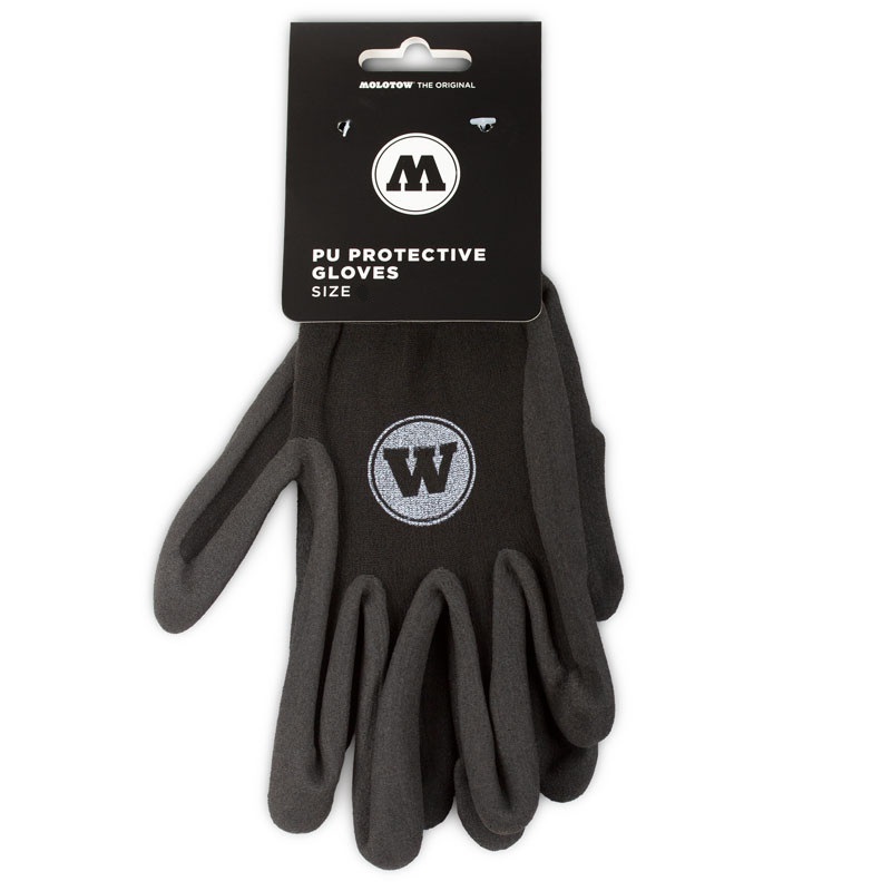 [800432] PU Protective Gloves mit Logo-Print XL