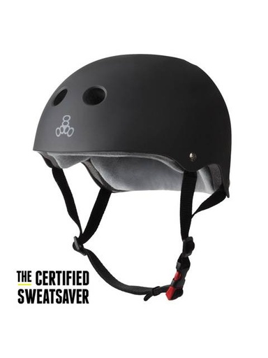 Casque Triple 8 Black Rubber Sweatsaver