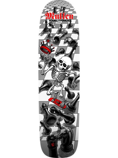 [ilu-skate-decks-powell-peralta-bones-brigade-series-17-mullen-white-rodney-mullen-7-4] Powell Peralta Bones Brigade Series 17 Mullen White Rodney Mullen 7.4"