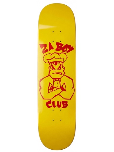 [ilu-skate-decks-pizza-za-boy-club-yellow-8-25] Pizza Za Boy Club Yellow 8.25"
